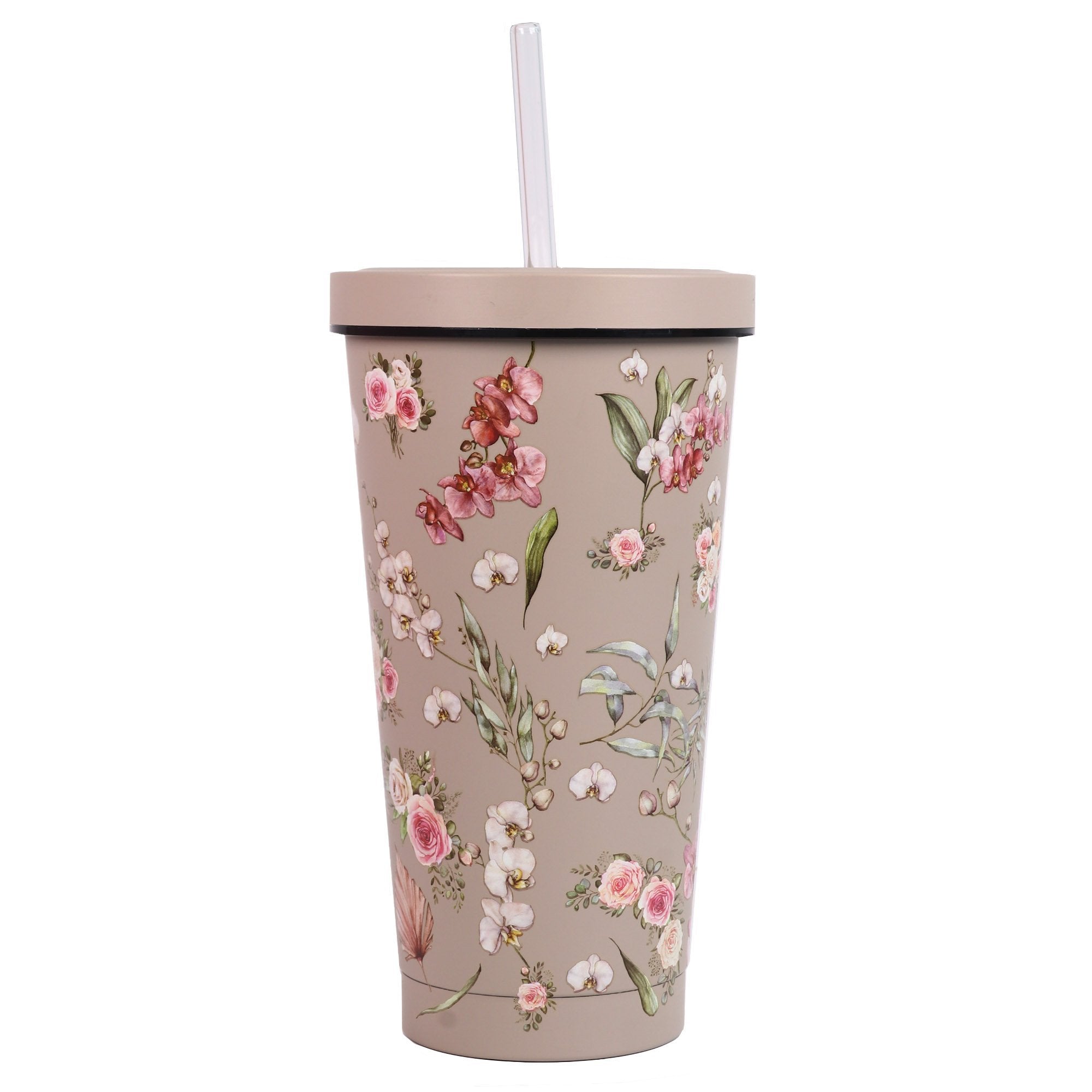 Eugaia Luxe Metal Reusable Tumbler | Floral | 500 ml | Shaaanxo x Eugaia - Eugaia