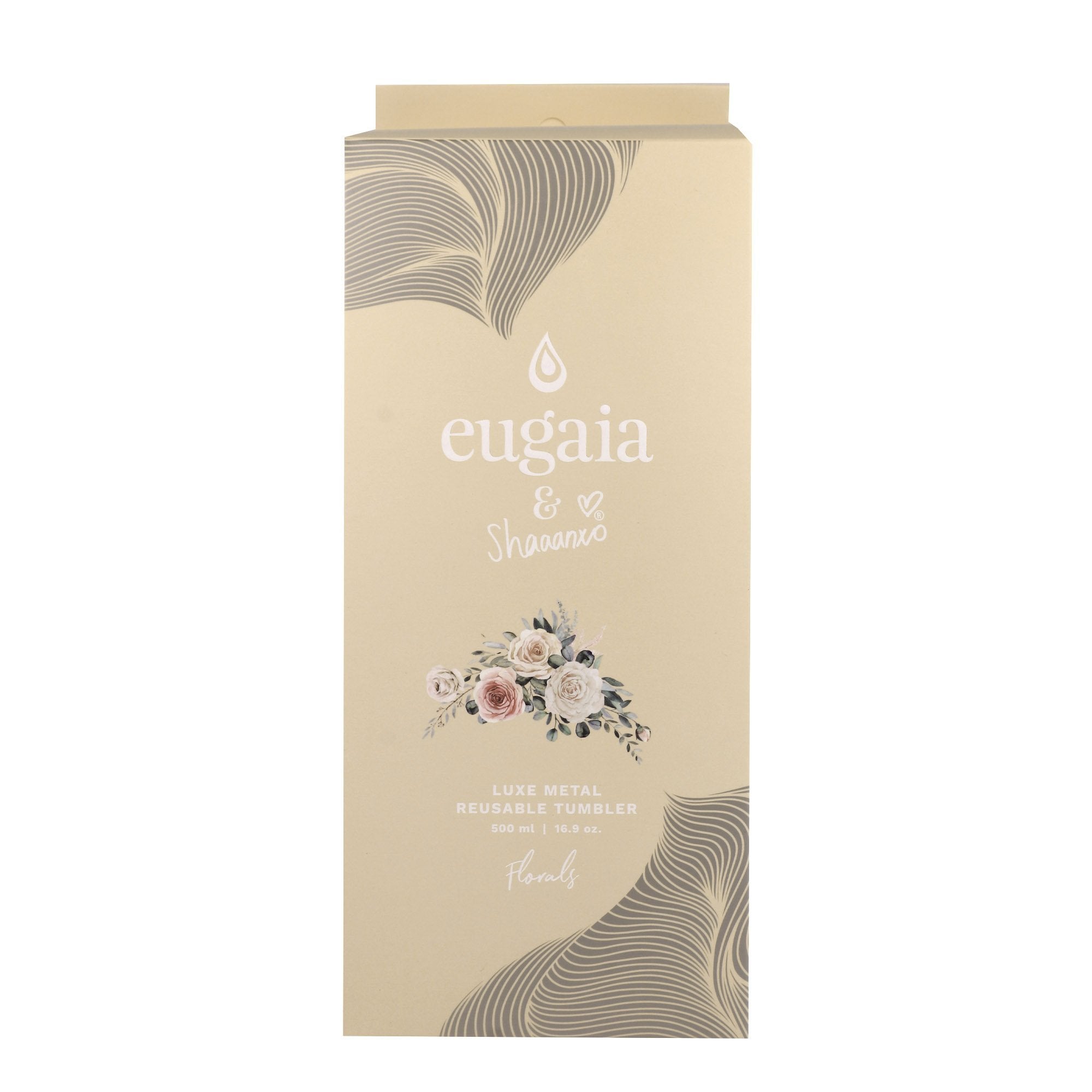 Eugaia Luxe Metal Reusable Tumbler | Floral | 500 ml | Shaaanxo x Eugaia - Eugaia