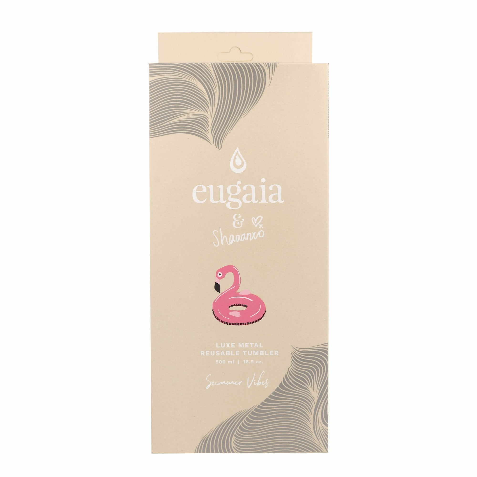 Eugaia Luxe Metal Reusable Tumbler | Summer Vibes | 500 ml | Shaaanxo x Eugaia - Eugaia