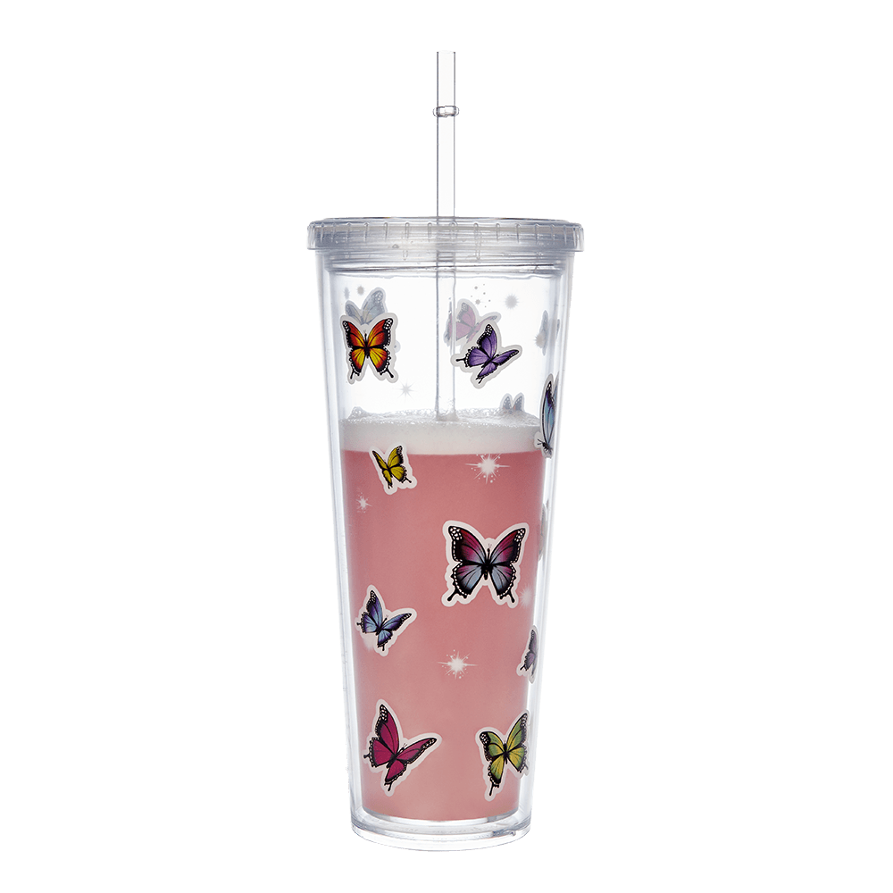 Eugaia Luxe Reusable Tumbler | Butterflies | 700 ml | Shaaanxo x Eugaia - Eugaia