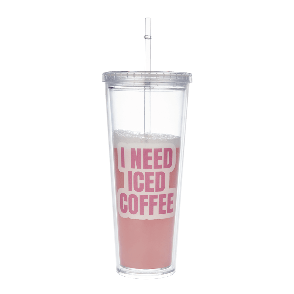 Eugaia Luxe Reusable Tumbler | I Need Iced Coffee | 700 ml | Shaaanxo x Eugaia - Eugaia