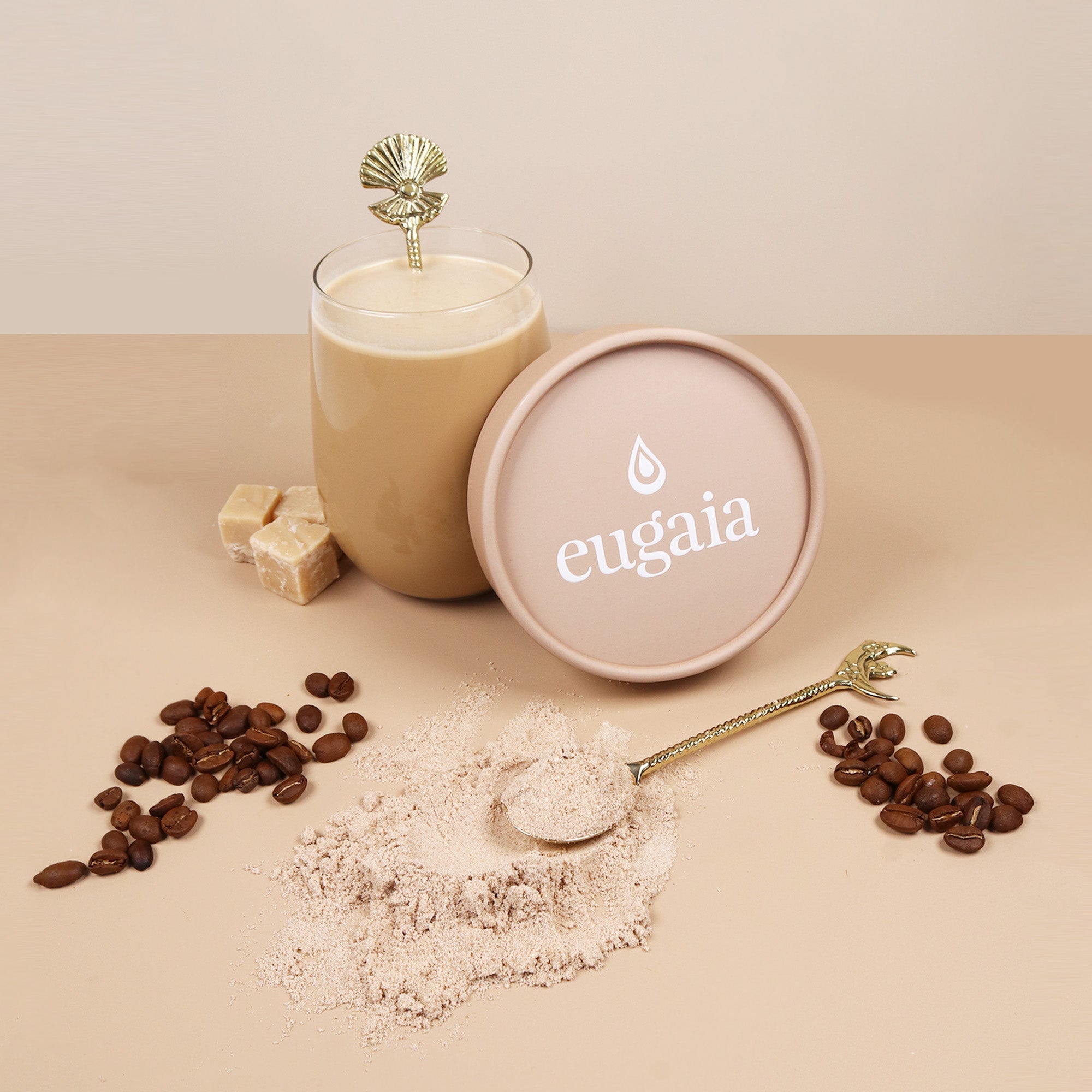 Eugaia Nurture Dairy Free Hydrolysed Marine Collagen Creamer + | CARAMEL | 391g - Eugaia
