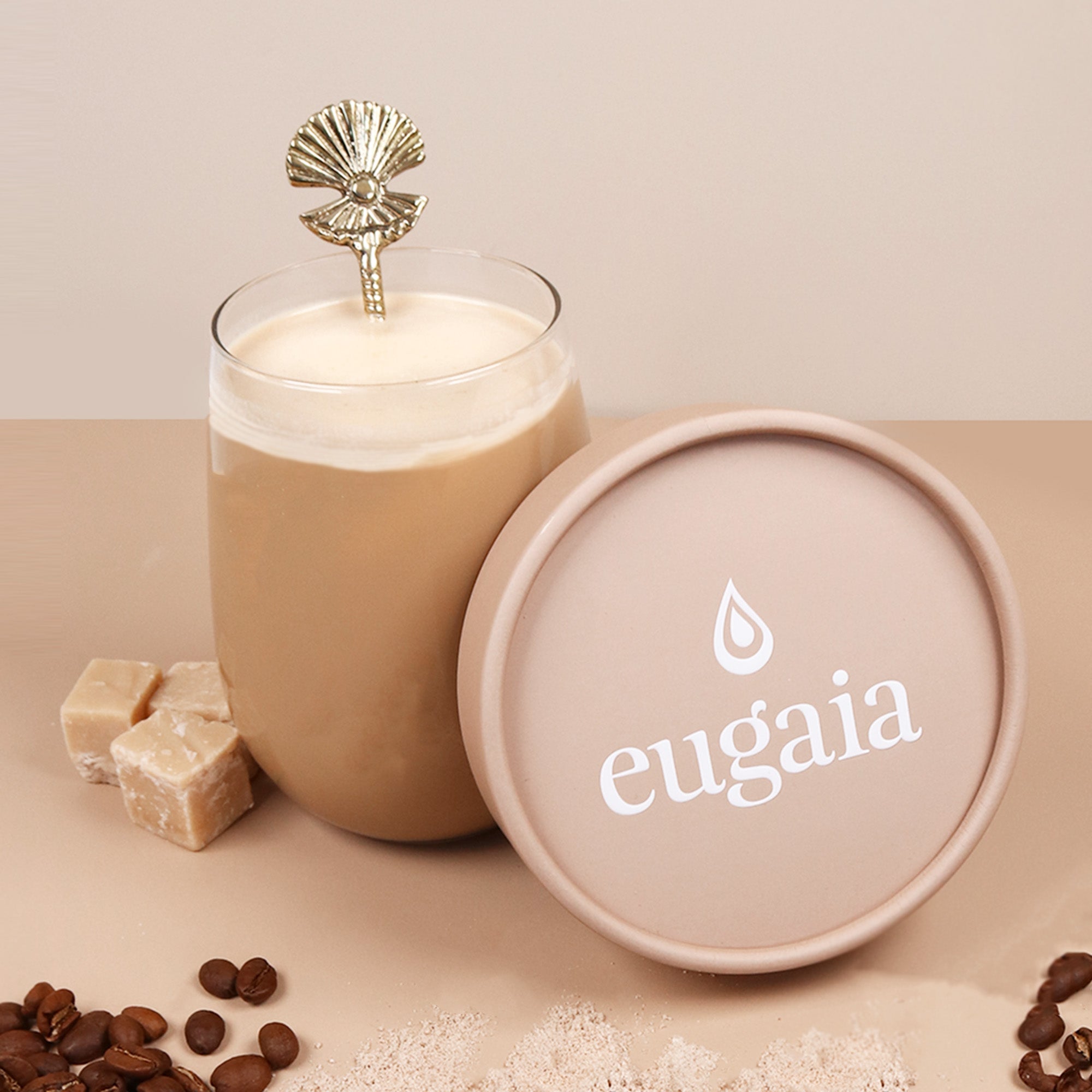 Eugaia Nurture Dairy Free Hydrolysed Marine Collagen Creamer + | CARAMEL | 391g - Eugaia