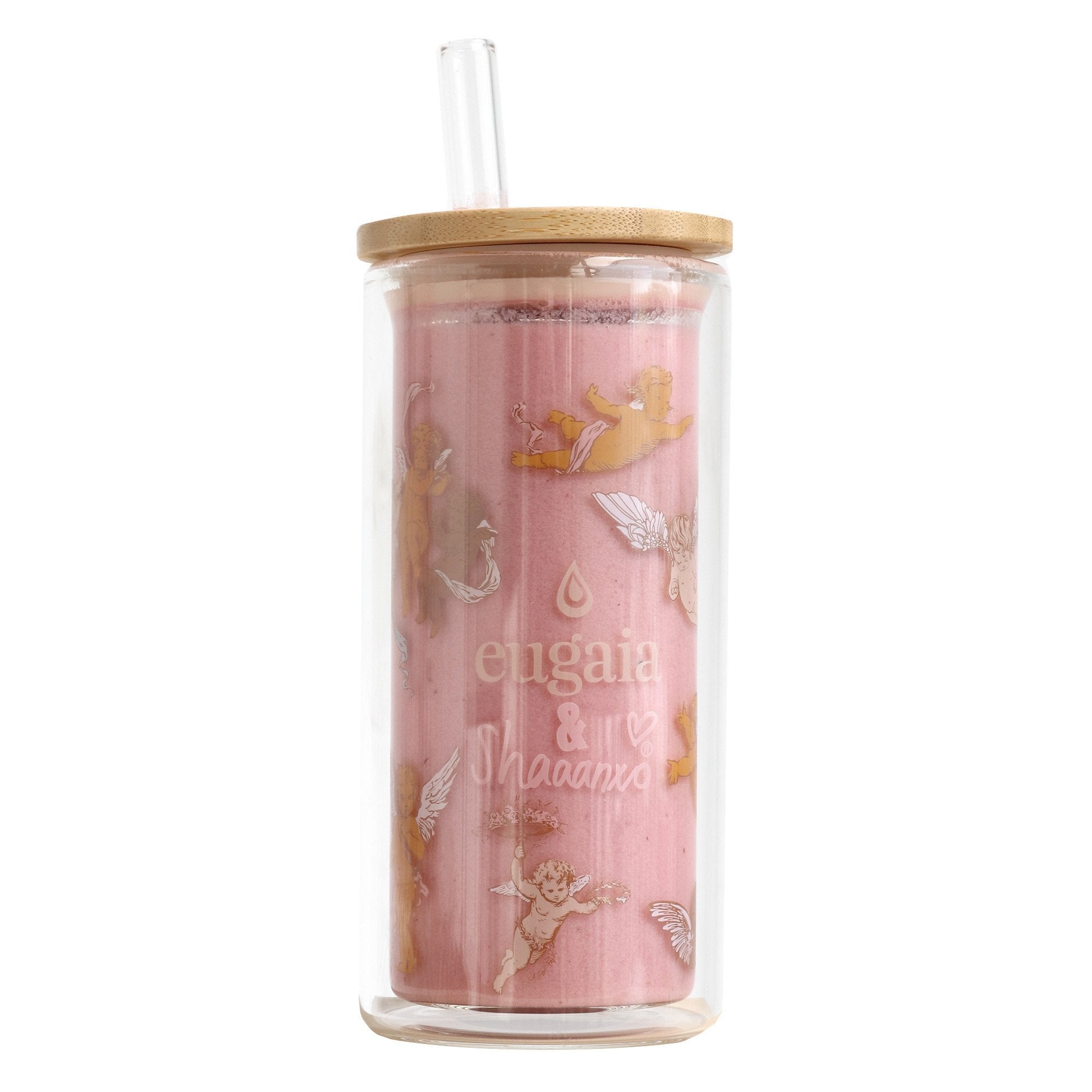 Luxe Glass Smoothie Tumbler | 430ml | Cherub - Eugaia