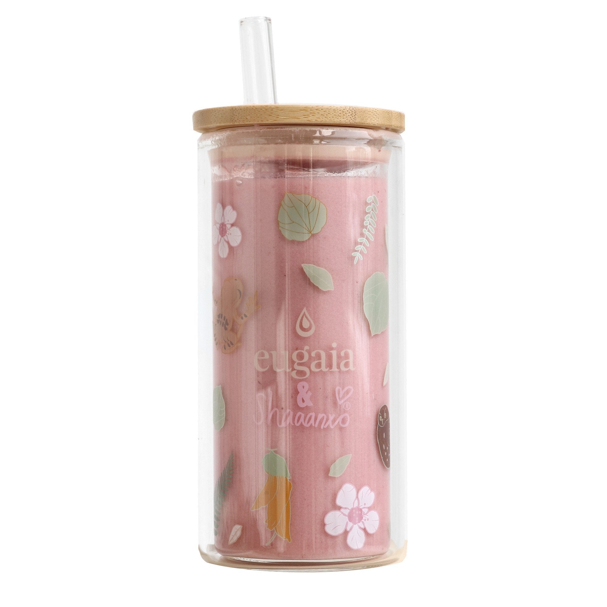 Luxe Glass Smoothie Tumbler | 430ml | Nature - Eugaia