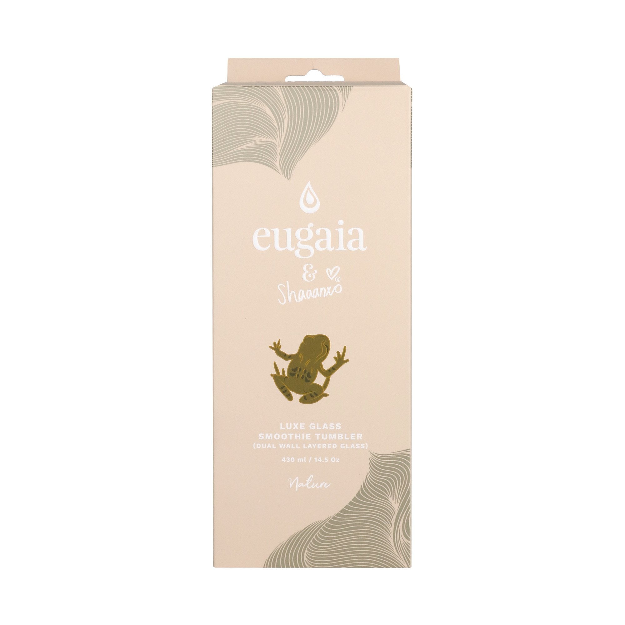 Luxe Glass Smoothie Tumbler | 430ml | Nature - Eugaia