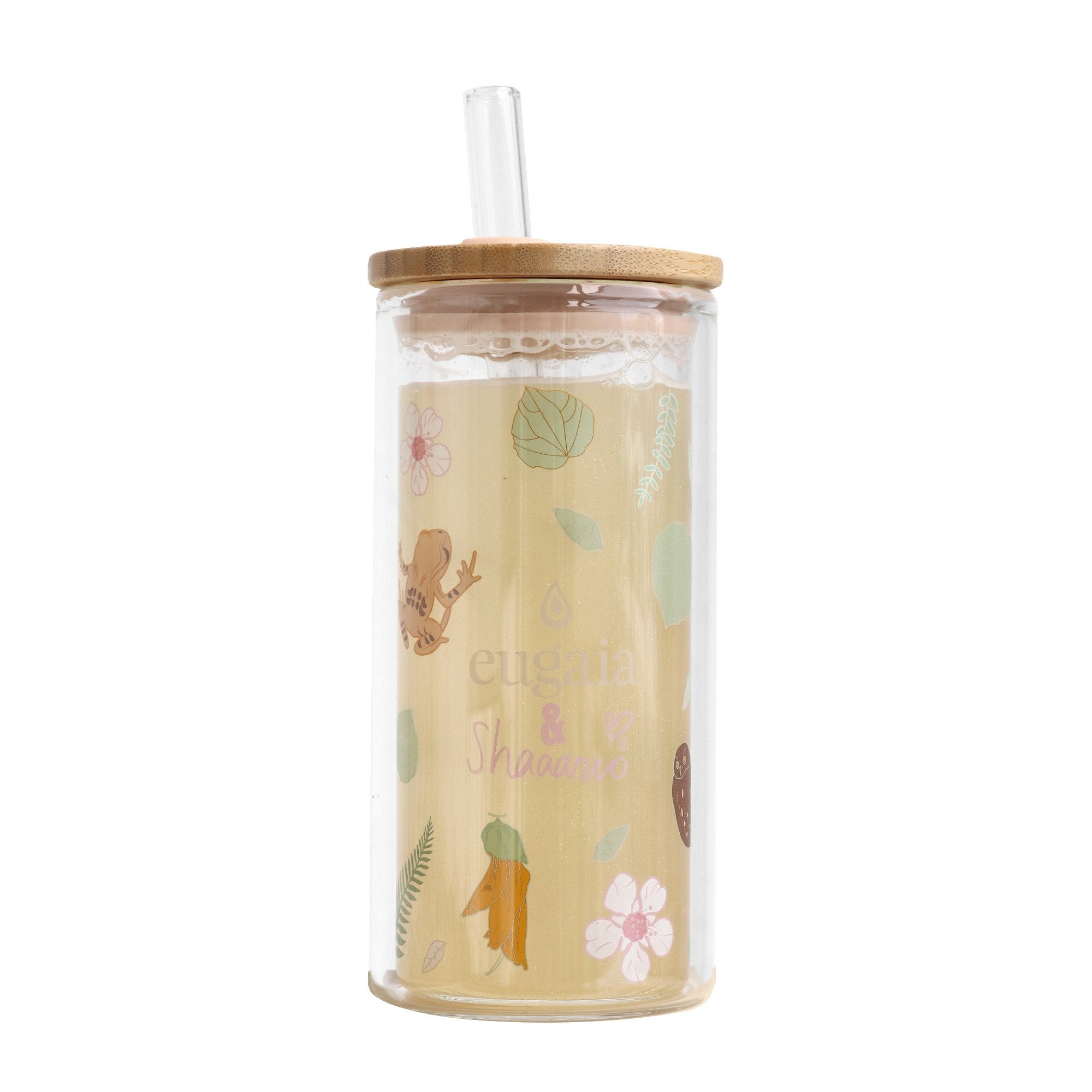 Luxe Glass Smoothie Tumbler | 430ml | Nature - Eugaia