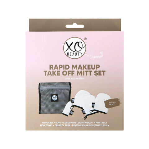 Rapid Makeup Take Off Mitt Set (5 piece Set) | Makeup Remover