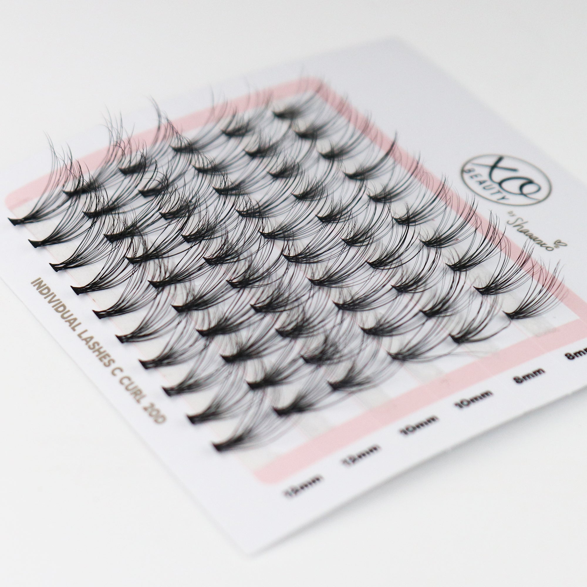 20 Inch Lashes Individual Lashes | 8mm, 10mm, 12mm | C-Curl | 20D โ xoBeauty