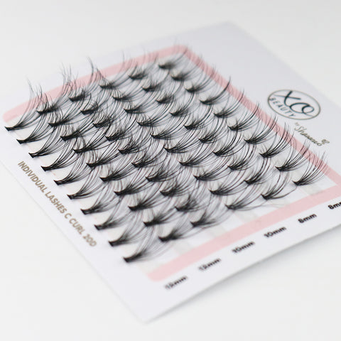 Individual Lashes | 8mm, 10mm, 12mm | C-Curl | 20D